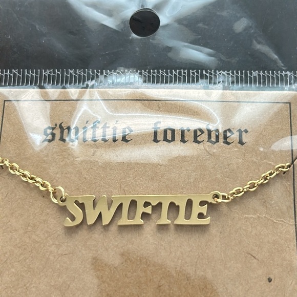 Swiftie Forever ‘Swiftie’ and ‘Midnights’ Gold Plated Necklaces NEW - Picture 3 of 9